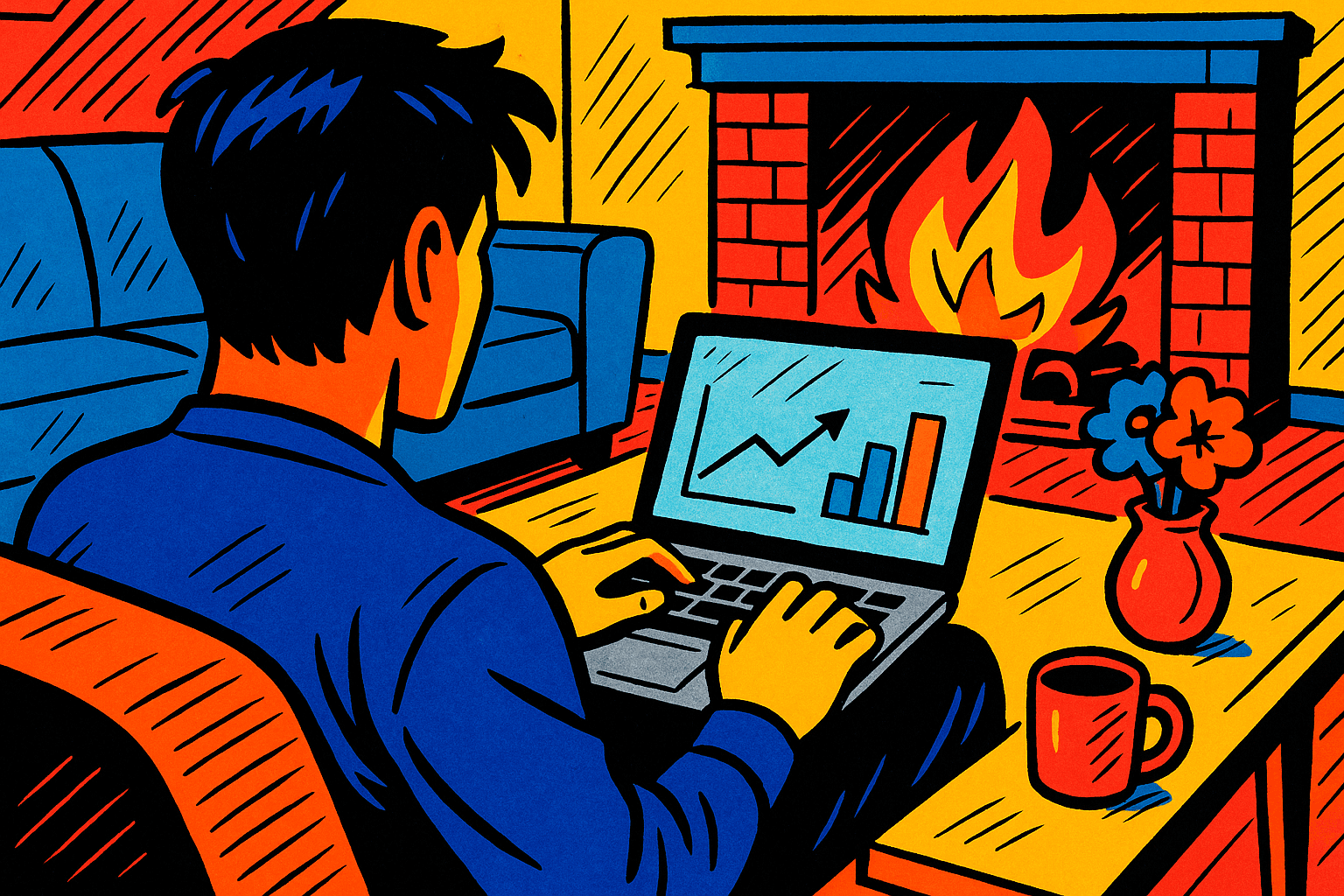 Comic style illustration