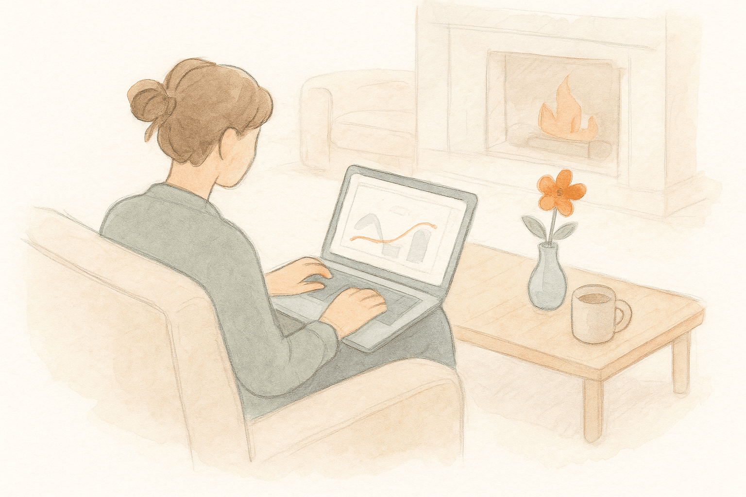 Pastel style illustration